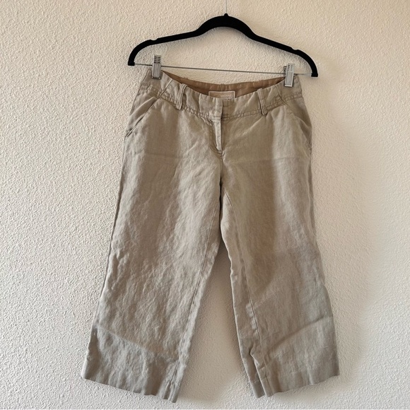 Michael Michael Kors 100% Linen Capri Pants Women Sz 2P - Picture 1 of 7